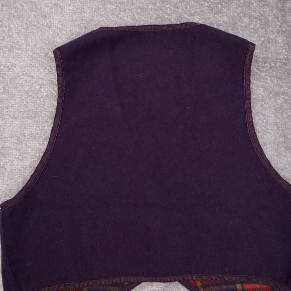 VTG Womens Fleece Button Down Small Purple Sleeveless Sweater Vest - Picture 10 of 10